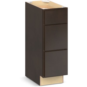 RELIABILT Parkstone II Vanity Base, Espresso Stained, 12" W, 3 Drawers, Fully Assembled - 641183 | Lowe's Pro Supply